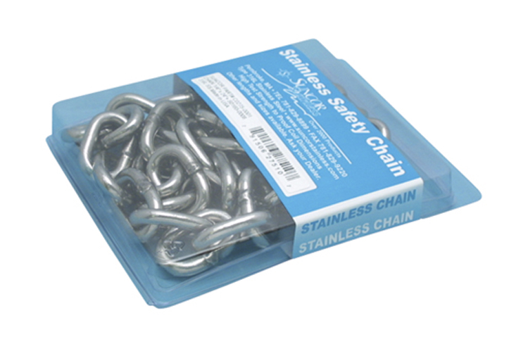 Stainless Steel Trailer Safety Chain Pack, C0275-0 Stainless Steel Trailer Safety Chain Pack, C0275-0